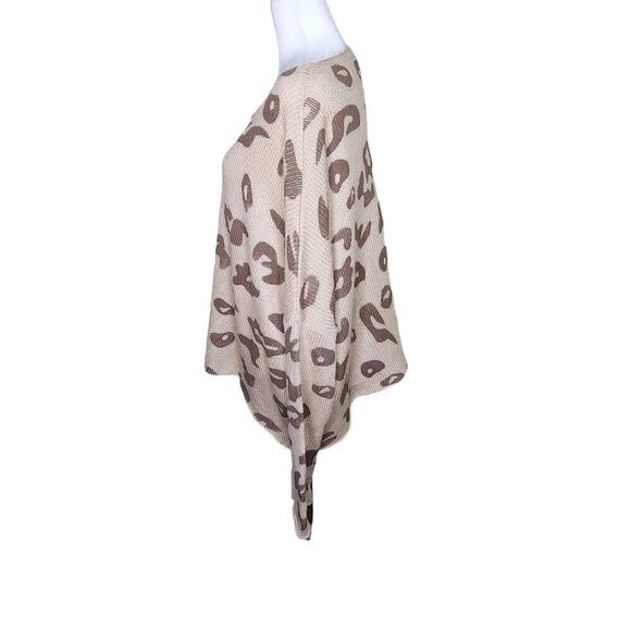 Wooden Ships Long Sleeve Off Shoulder Cheetah Sweater Womens Size M / L Brown - Picture 5 of 7